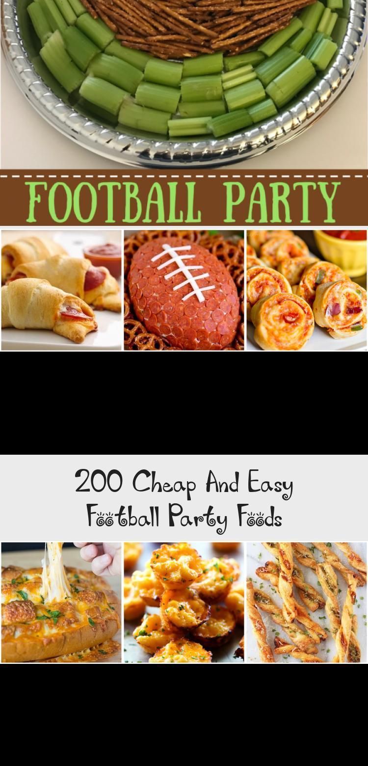 200 Cheap And Easy Football Party Foods #milliondollardip 200 Cheap and Easy Football Party Foods Start the football season off right with these fan favorite snacks and appetizers that are perfect for a crowd. Whether you are looking for tailgating food or football party food there are hundreds of recipes to choose from! Dip and Spread Football Party Foods 5 Minute Million Dollar Dip fromThe Recipe Critic 5-ingredient White Queso #FoodandDrinkParty #milliondollardip 200 Cheap And Easy Football P #milliondollardip