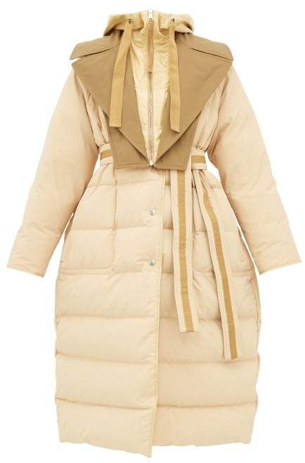 Glomma wrinkled shell down coat | 2 Moncler 1952 Kort dunjacka Ljus kamel DAM | H&M SE