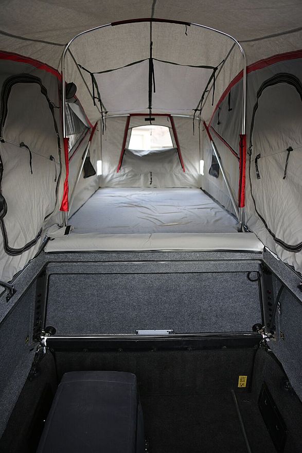AT Overland Equipment have unveiled the all new Tacoma Habitat truck topper, a lightweight aluminum shell with robust gas springs that allow it to easily open revealing a full stand up room in the bed of the truck. With room for two adults, the shell Overland Tacoma, Overland Truck, Overland Vehicles, Overland Gear, Truck Bed Tent, Truck Bed Camping, Camping Trailer, Pickup Camping, Motorcycle Camping