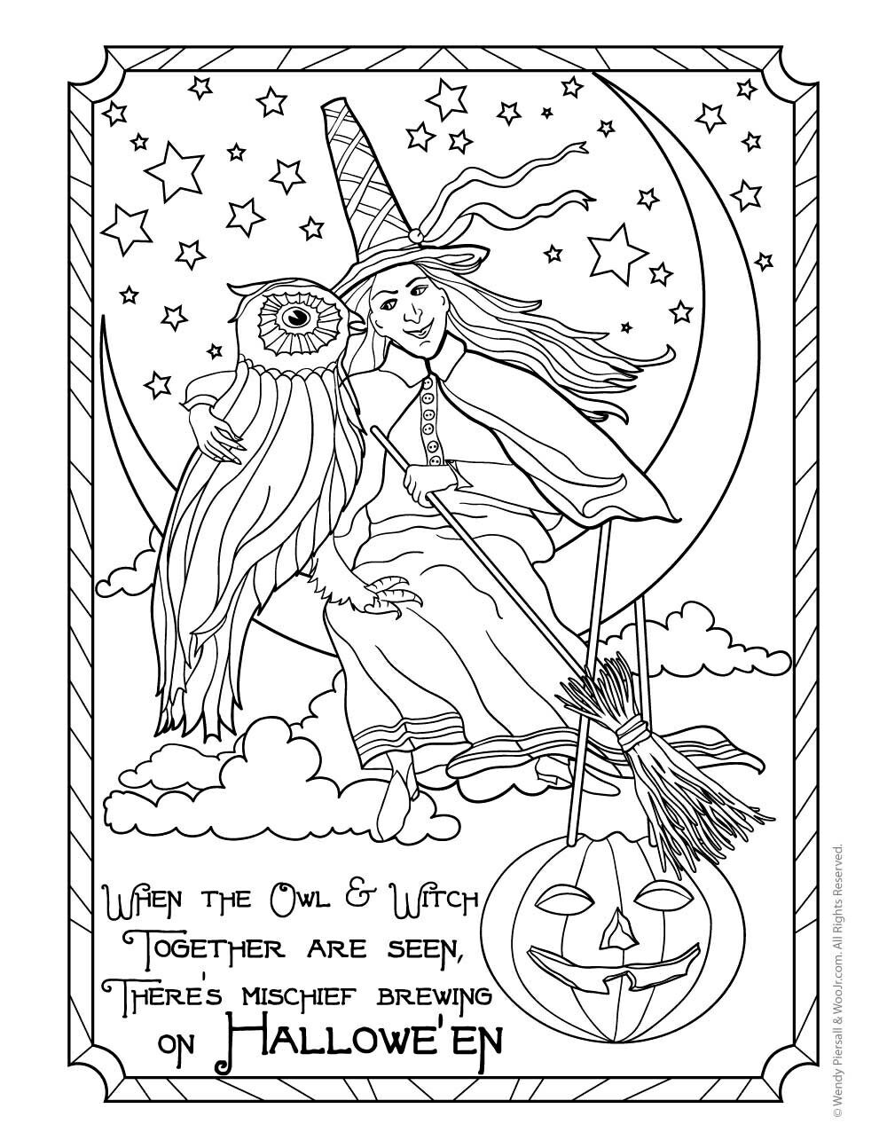 Download Pin by Jessica Leighann on Adult Coloring Pages | Witch ...