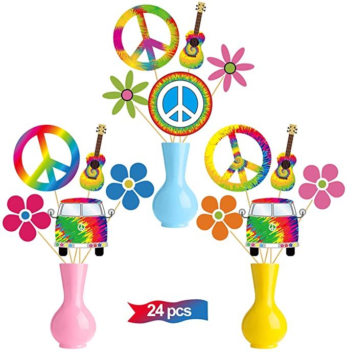 60s Party Decorations Retro Birthday Table Centerpiece 60s Party Decorations Retro Birthday Table Centerpiece