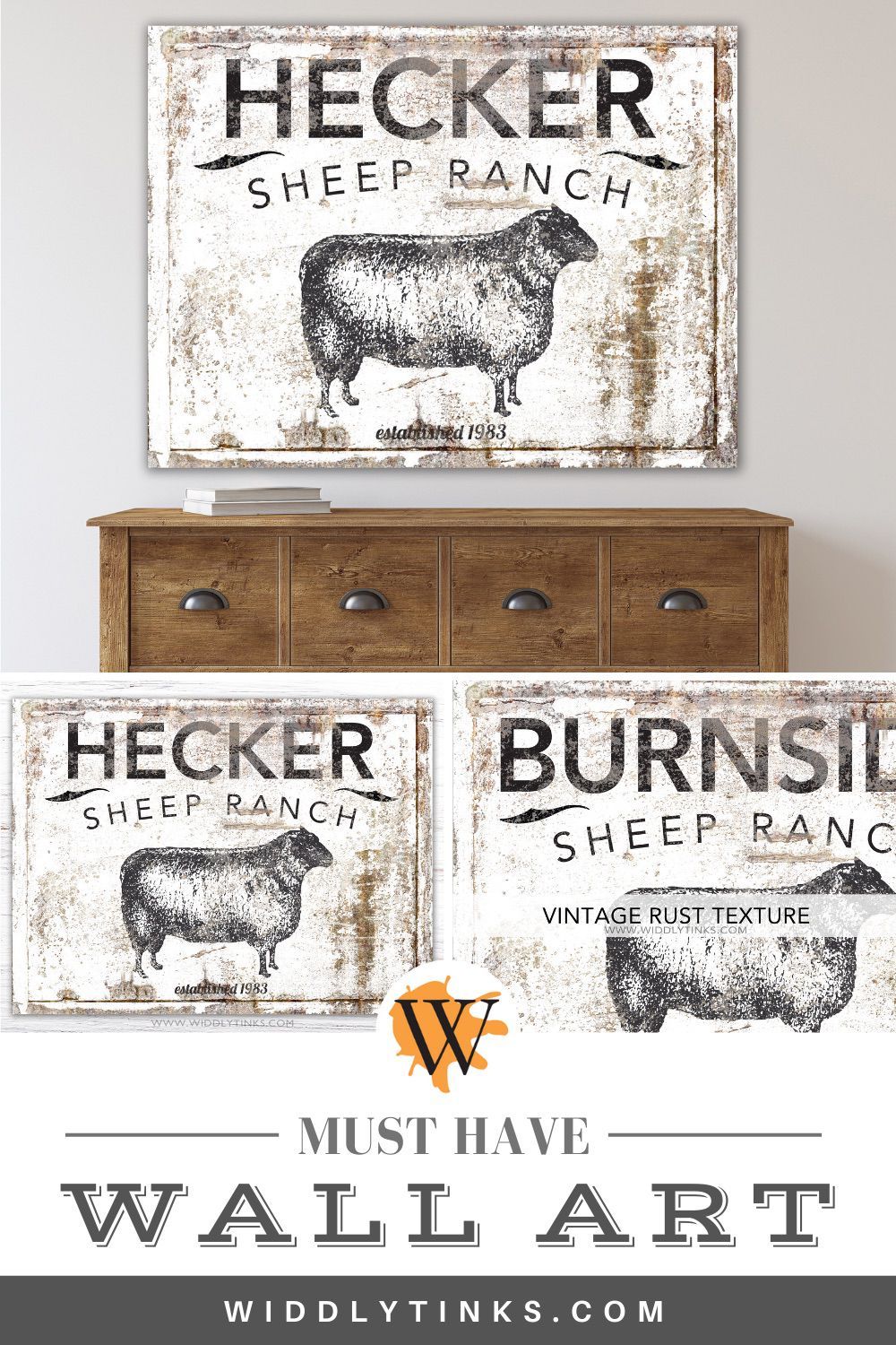 Market Show Lamb Farm Farmhouse Metal Sign Wall Art Print Personalized Sheep Family Name Sign