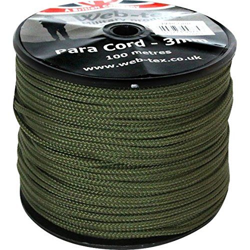 Web-tex WPARCORR Paracord Reel 100 m Green