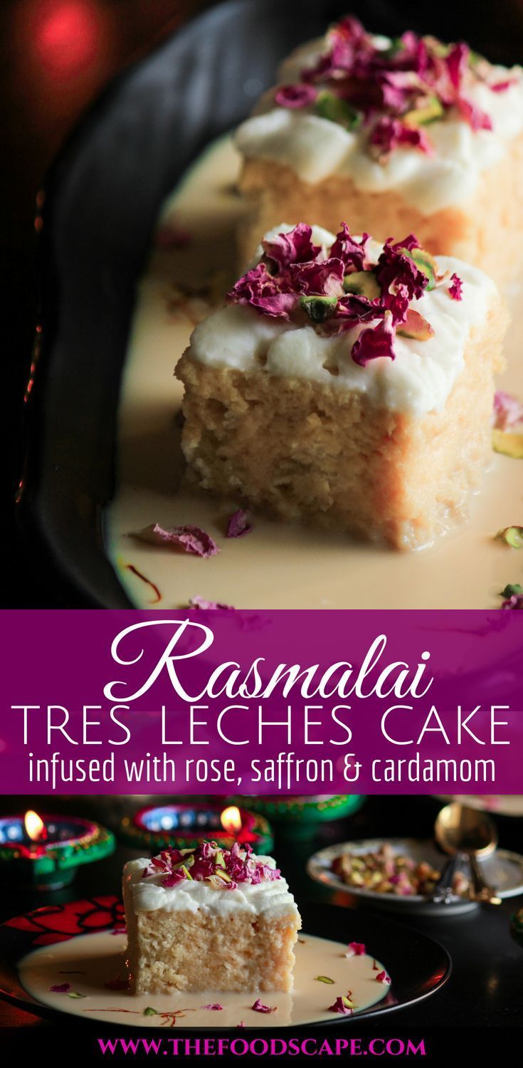Rasmalai Tres Leches Cake #indianfood