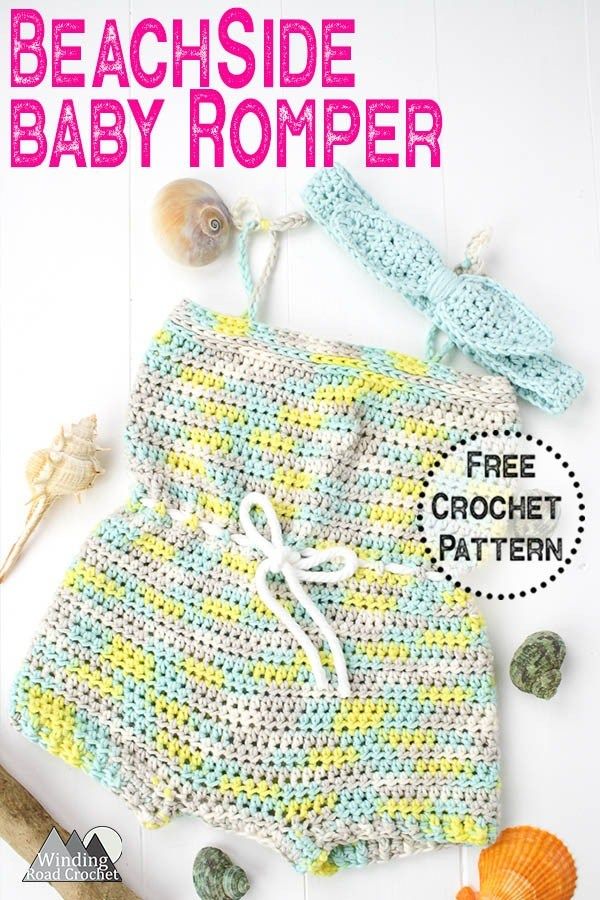 Beachside Baby Romper Free Crochet Pattern - Winding Road Crochet