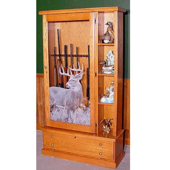 Scout 1358 Gun Cabinet Solid Oak 8 Gunsafes Scout 1358 Gun Cabinet Solid Oak 8 Gunsafes