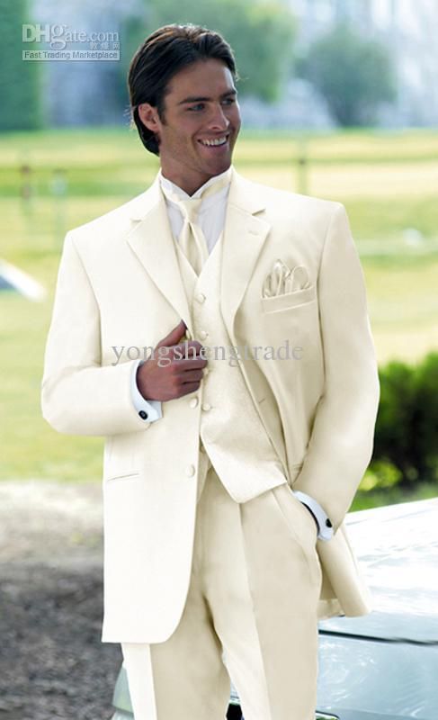 New Arrival Suit Wedding Suits For Men Custom Ivory New Arrival Suit Wedding Suits For Men Custom Ivory Prom Tailored