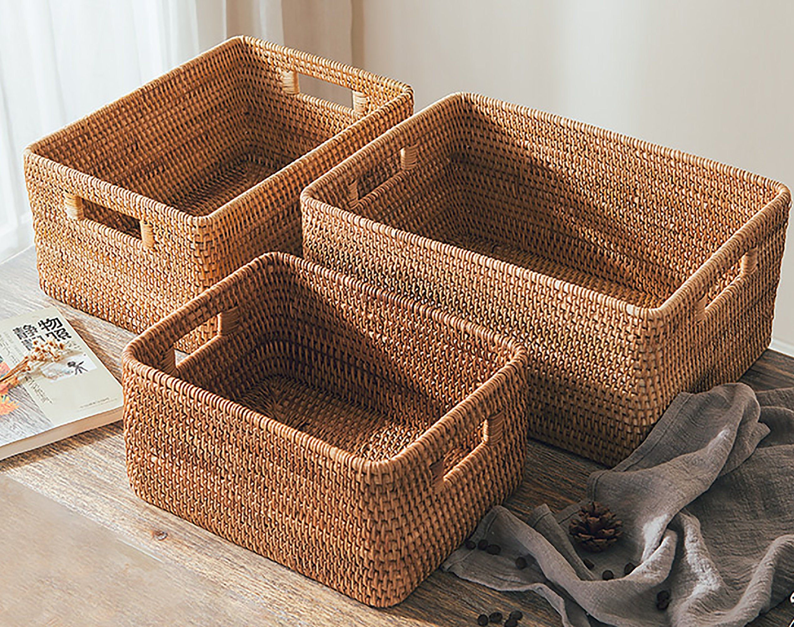 large wicker baskets for toys