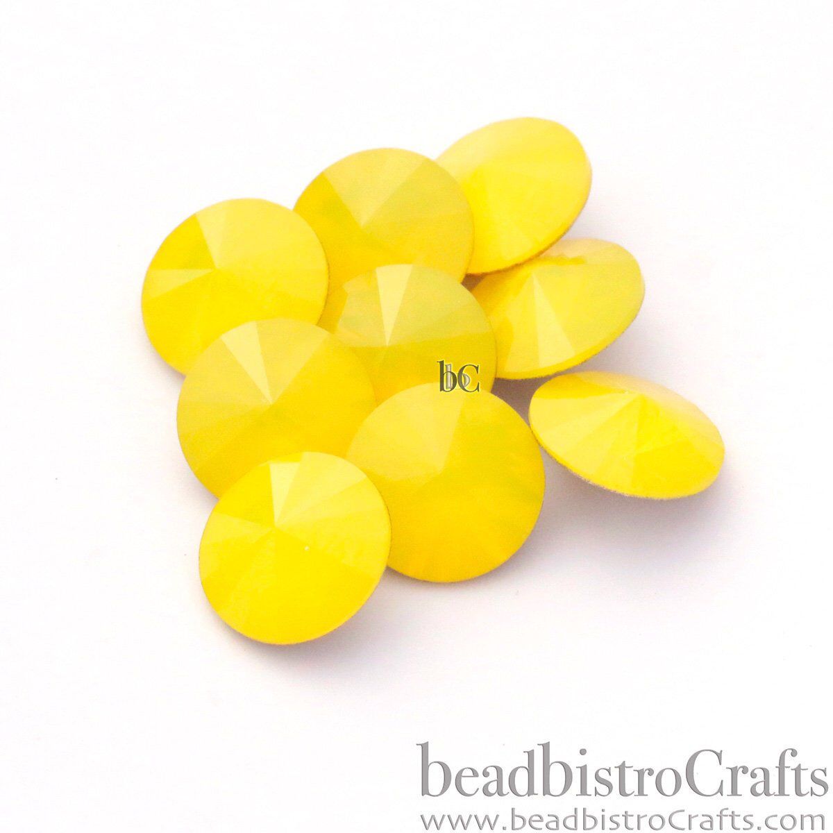 1122 Swarovski® Chatons /& Round Stones Rivoli Yellow Opal