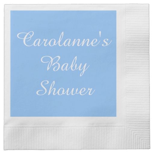 Elegant Personalized Baby Shower Napkins Blue Paper Elegant Personalized Baby Shower Napkins Blue Paper