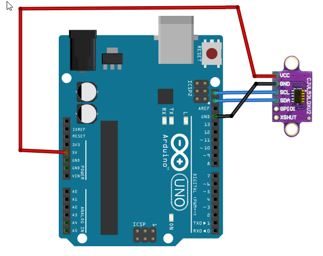 Vl53l0x Sensor De Distancia Que Mide Por La Velocidad De La Luz Time Of Fly Arduino Programación Circuito Arduino Sensor