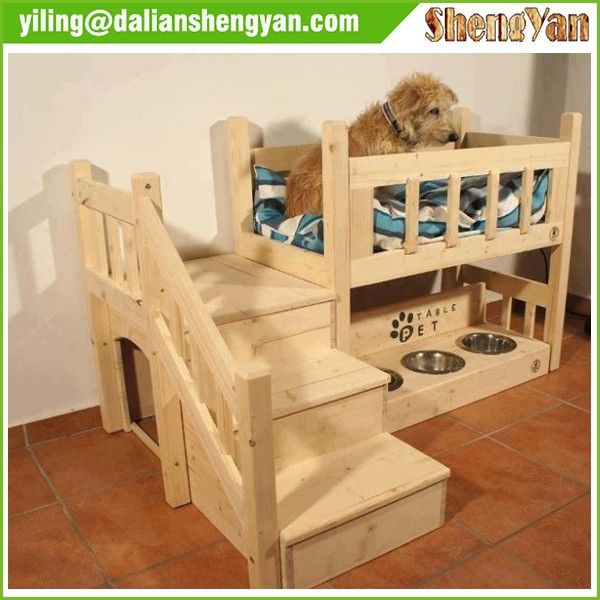 Large Indoor Dog Kennel Wooden Dog House With Stairs Photo