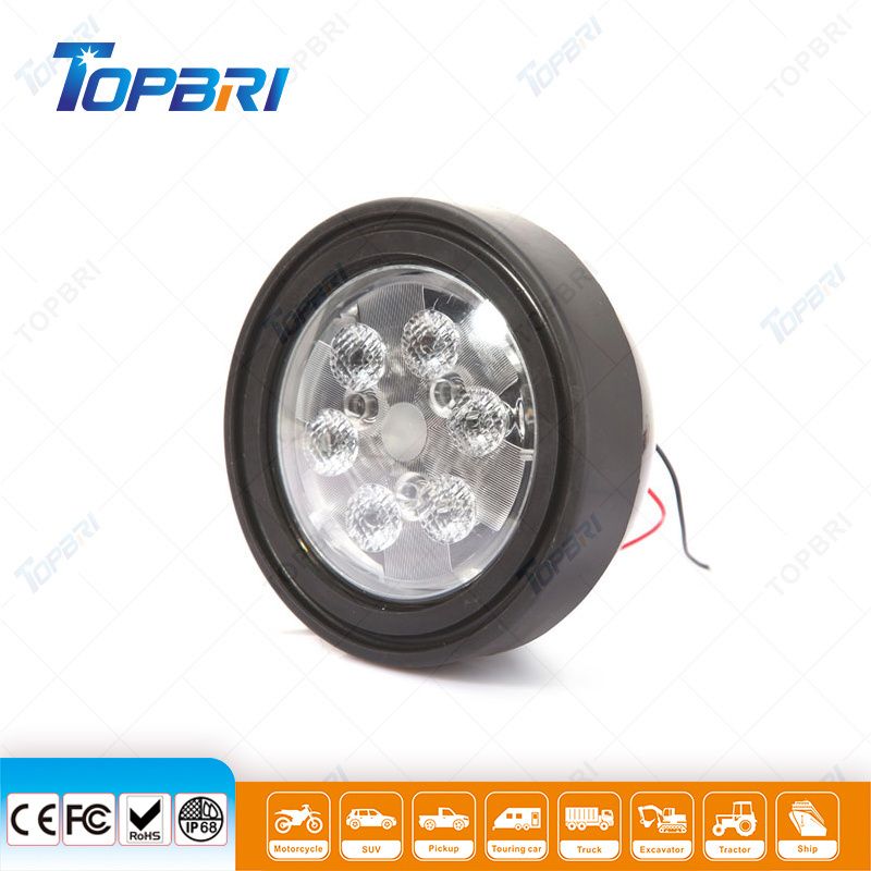 12V Round CREE 18W LED Driving Light for Agricultural Color Temperature : 6000K. Emitting Color : Cool White. IP Rating : IP68. Power : 16-20W. Application : General. LED Chips Brand : CREE. Voltage : 9-60V. Voltage Type : DC. LED Type : CREE. Certification : CREE, CE, EMC, FCC, RoHS. Beam : Spot or Flood Optional. Lumens : 1620lm. Lens Material : PC. Life Span : 50, 000hours. Working Temperature : -40degree~85degree. Materials : Diecast Aluminum. LEDs : 6PCS*3W CREE LEDs. Mountain Bracket : Led Work Light, Work Lights, Led Driving Lights, Chips Brands, Lead Type, Color Temperature, Flood, Beams, Exposed Beams