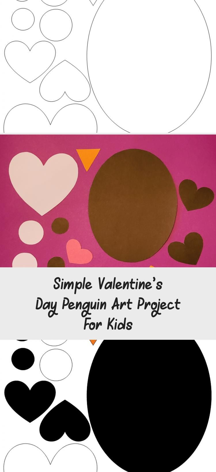 Simple Valentine’s Day Penguin Art Project For Kids | Simple valentine