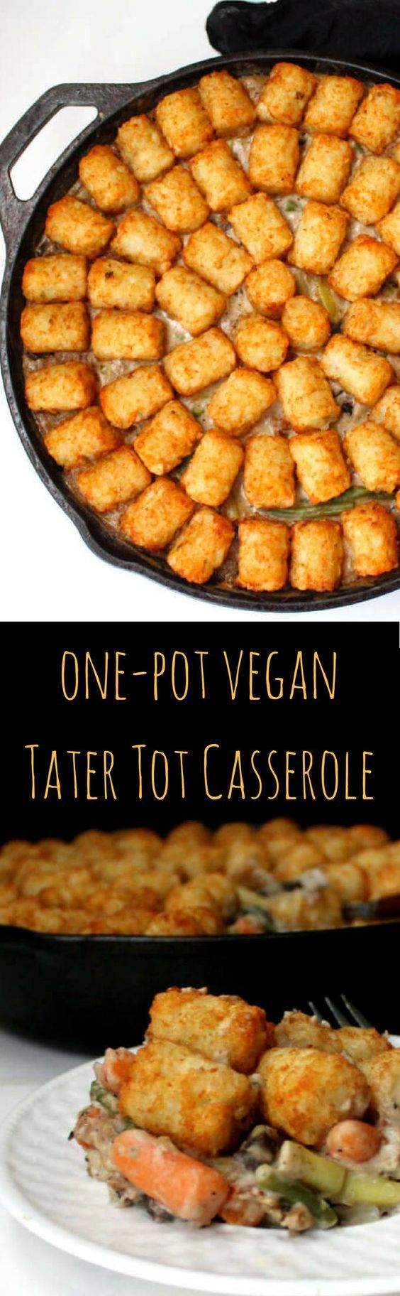 One Pot Vegan Tater Tot Casserole One Pot Vegan Tater Tot Casserole