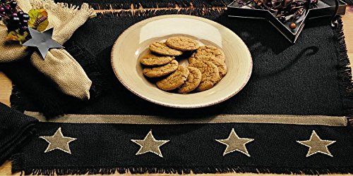 Set of 4 Burlap Star Placemat