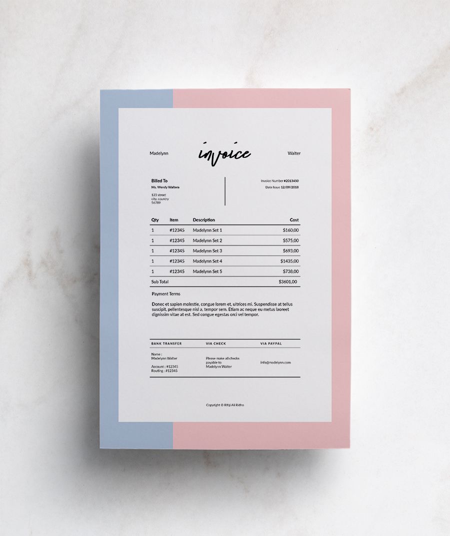 madelynn free invoice template invoice design invoice free invoice design