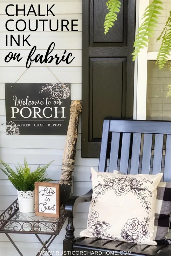 Chalk Couture Ink On Fabric Tutorial Rustic Orchard Home Easy diy Chalk Couture Ink On Fabric Tutorial Rustic Orchard Home Easy diy