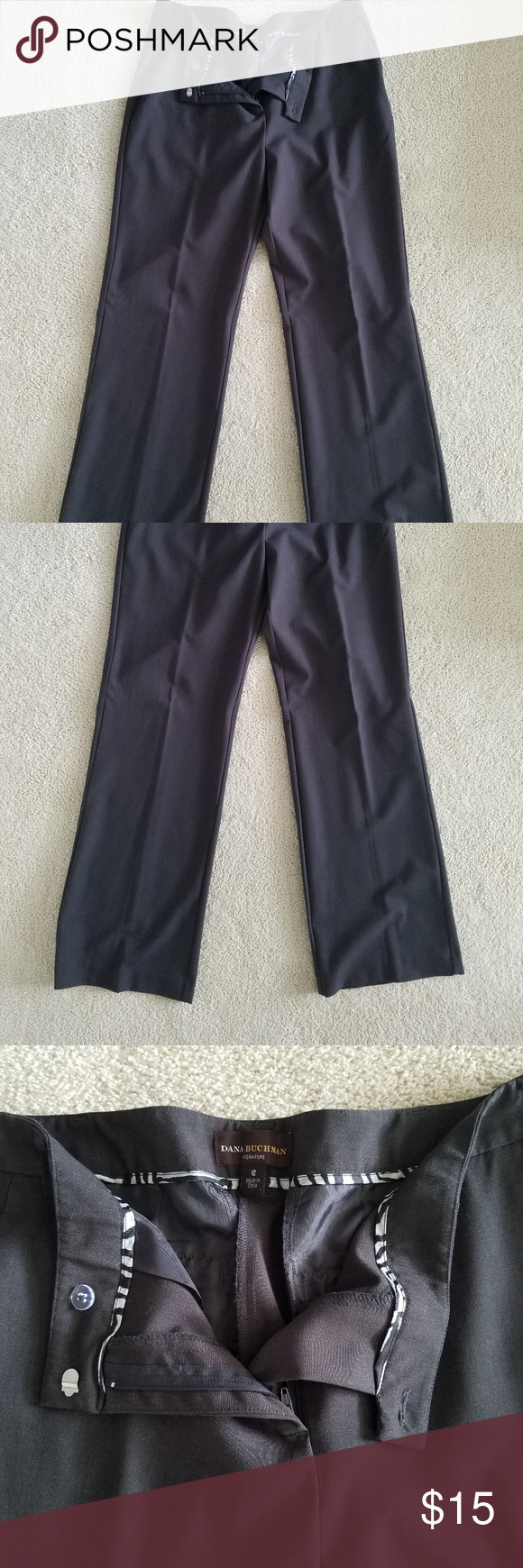 Download Dana Buchman Signature brown casual work pants 12 (With ...