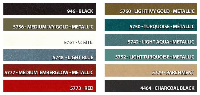 1966 Mustang Exterior Factory Color Options Mustang Interior