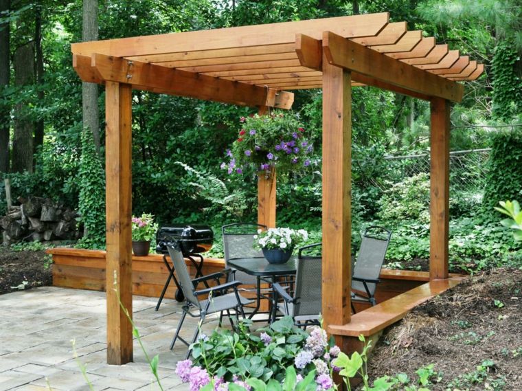 Instalar Postes Para Una Pérgola De Jardín Sencillos Pasos Pérgola Exterior Pergolas De Madera Paisajismo De Patio