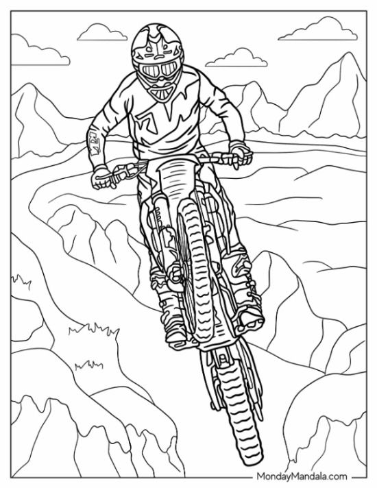 20 Dirt Bike Coloring Pages (Free PDF Printables)