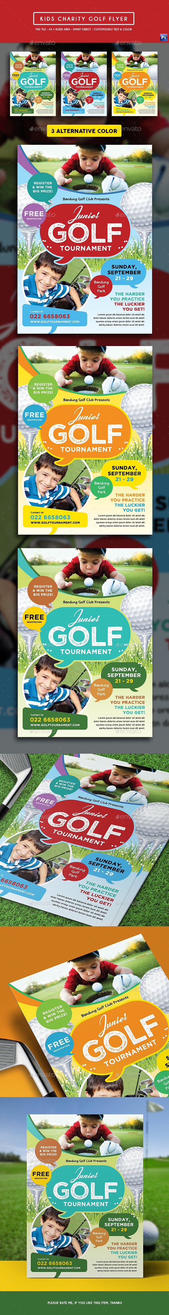 kids charity golf flyer kids charity flyer template and template golf tournament flyer psd