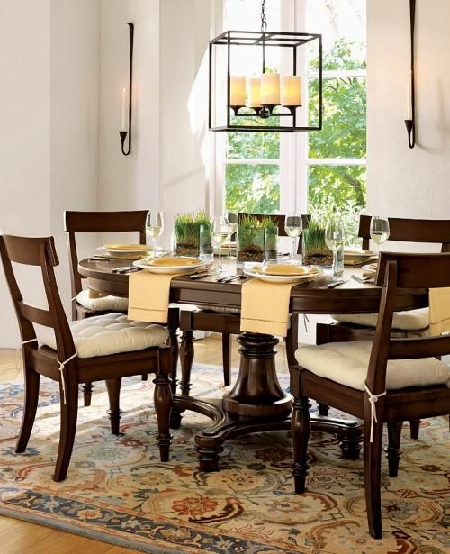 Pin By Elda D On Home Pinterest Dining Rugs And Room Montego Growing Round Dining Room Table From Pottery Barn 5 Http