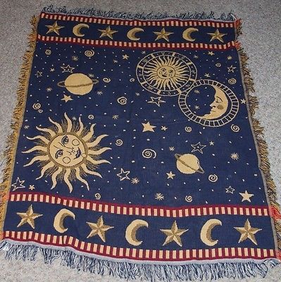 Celestial Tapestry Throw Sun Moon 4 150 Photos Celestial Tapestry Throw Sun Moon 4 Photo Blanket Rugs