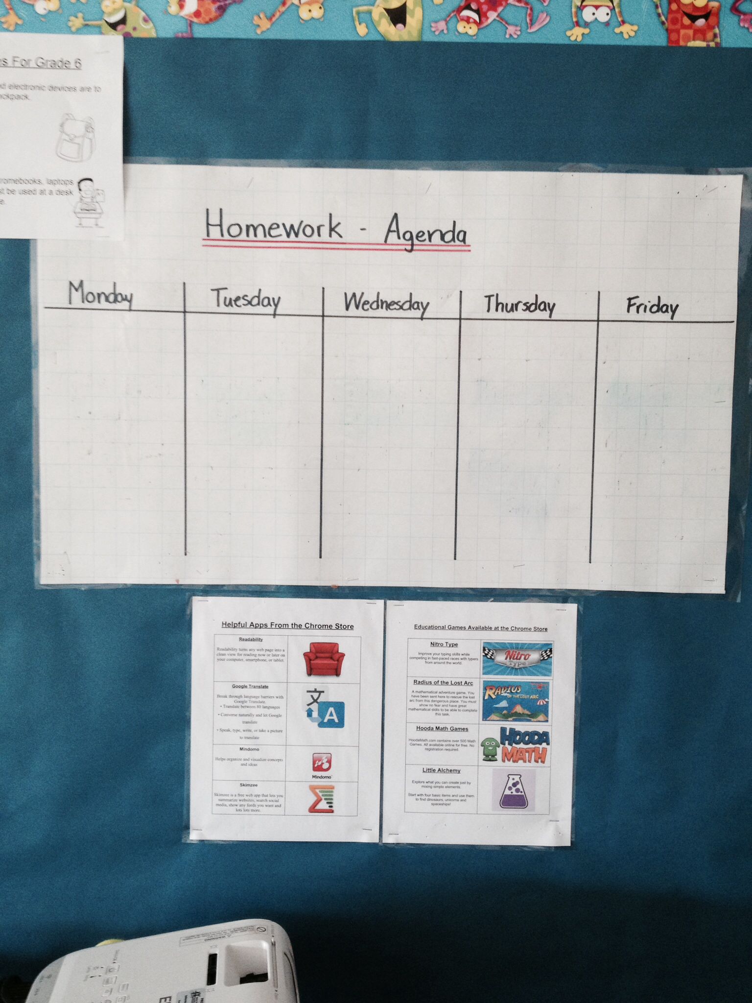 Homework tracker help