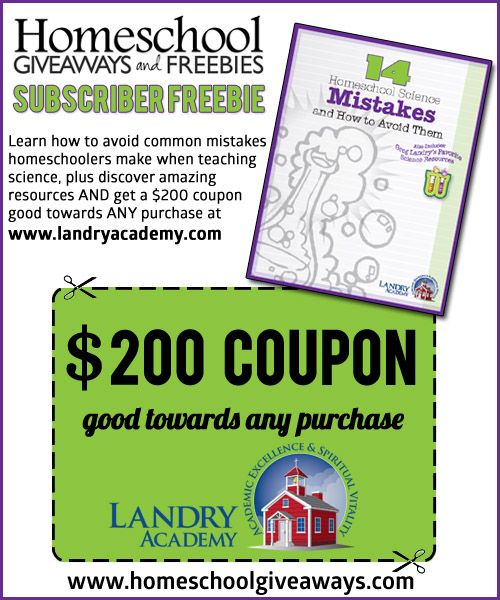 OVER: FREE - $200 Coupon + 14 Homeschool Science Mistakes and How to Avoid Them - Homeschool ...