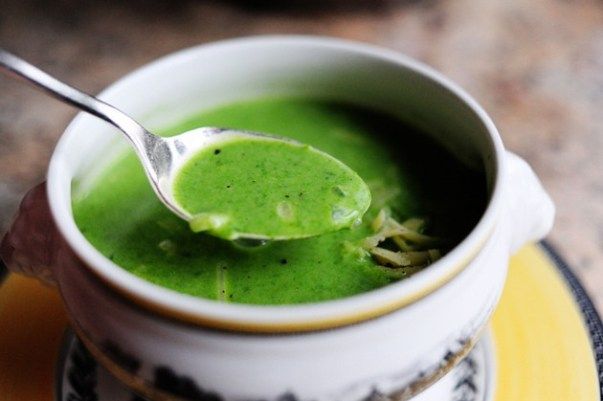 Spinach Soup with Gruyere #spinachsoup
