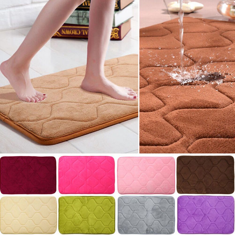 Absorbent Memory Foam Non Slip Bathroom Kitchen Floor Shower Mat Bathroom Kitchen Floor Shower Mat