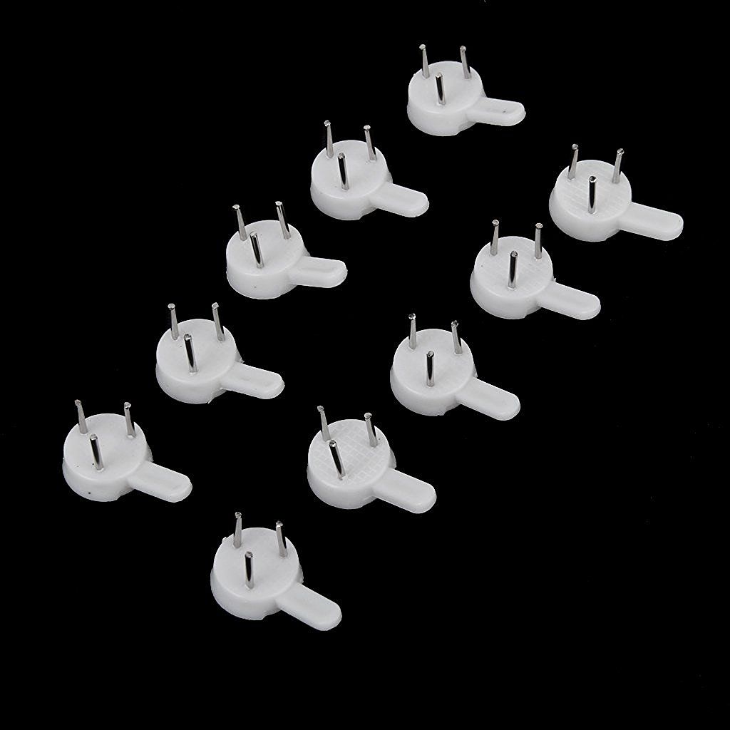 20pcs Small Plastic Hard Wall Picture Frame Hooks Hangers 3-Pin White NEW 20pcs Small Plastic Hard Wall Picture Frame Hooks Hangers 3-Pin White NEW