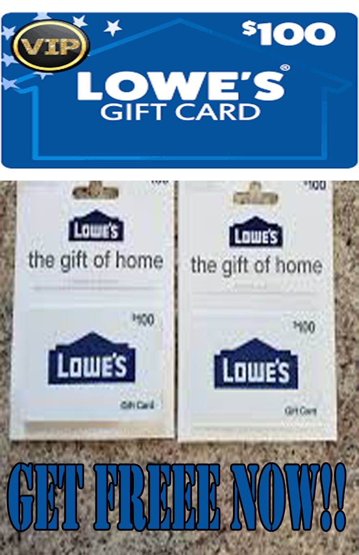 Get free 100 lowe's gift card code Gift card, Gifts, Free gift cards Get free 100 lowe's gift card code Gift card, Gifts, Free gift cards