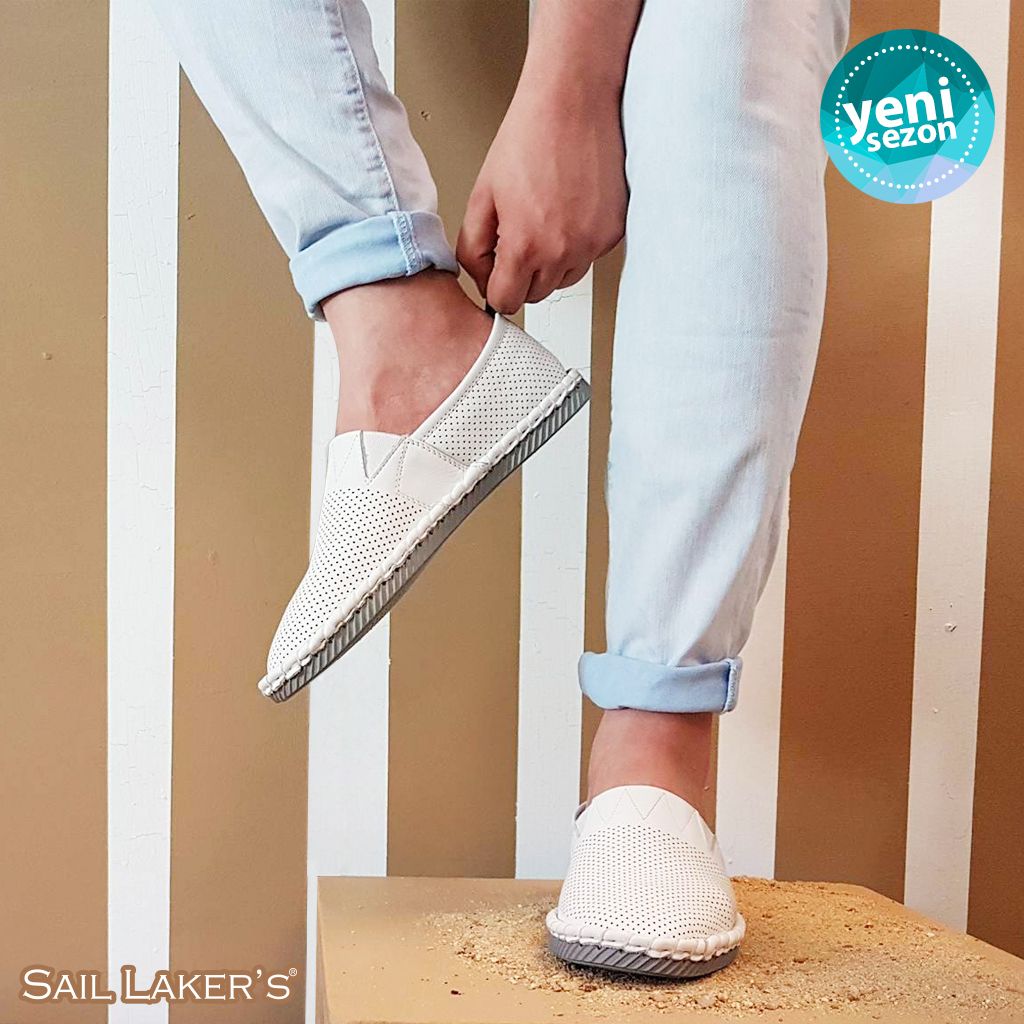 Sail Lakers Beyaz Erkek Espadril 255 061l R1 Deri Sort Renkler
