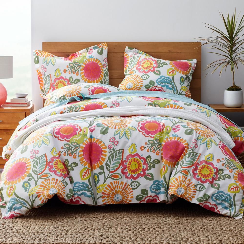 The Company Store Lofthome Suri Multicolored Floral Cotton Percale