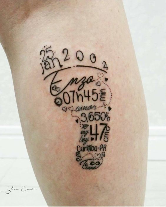 Tatuajes De Nombres Para Hombres 11 Nuevos Tatuajes Tipografias Tatuaje Tatuajes Pie De Bebe