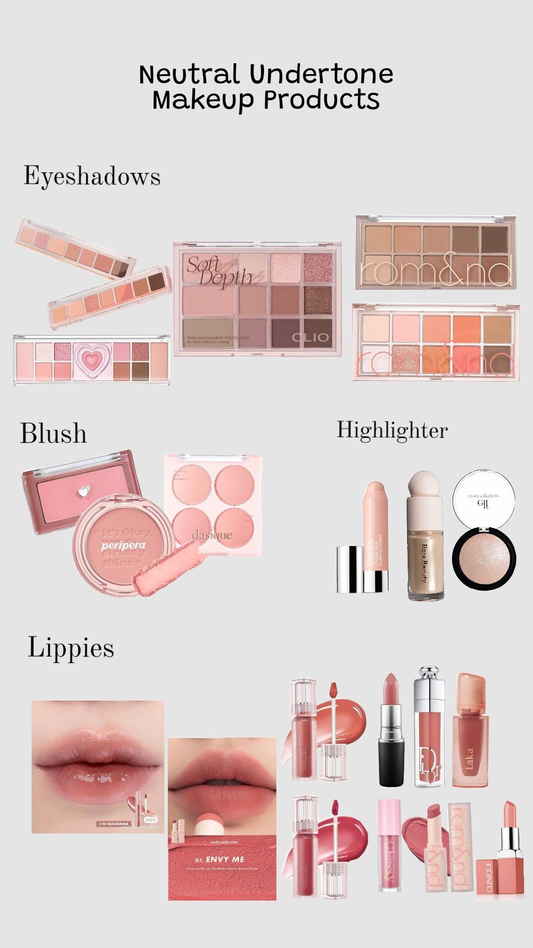 Makeup products for neutral undertone girlies! #makeup #