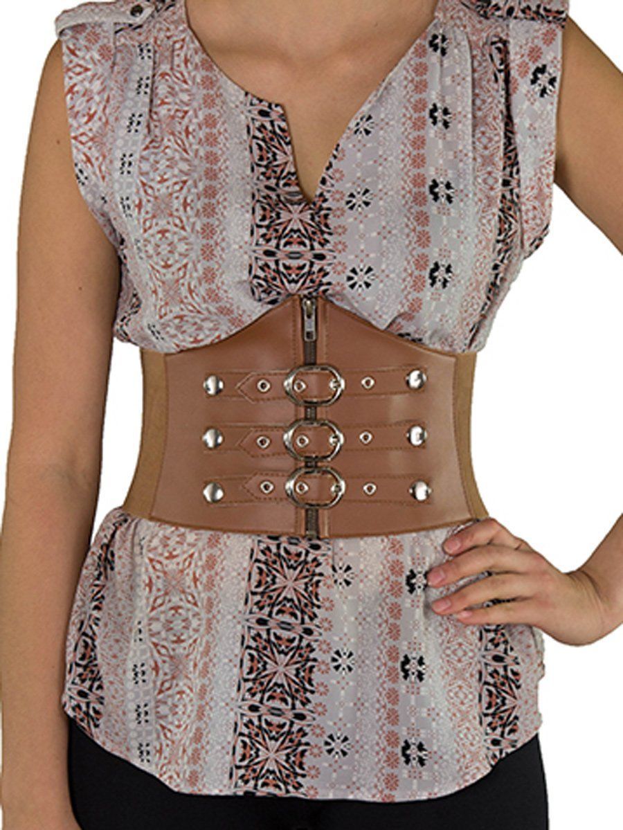 Download Steampunk Corset Belt w/ Zipper and Mock Buckles (CB-925 ...