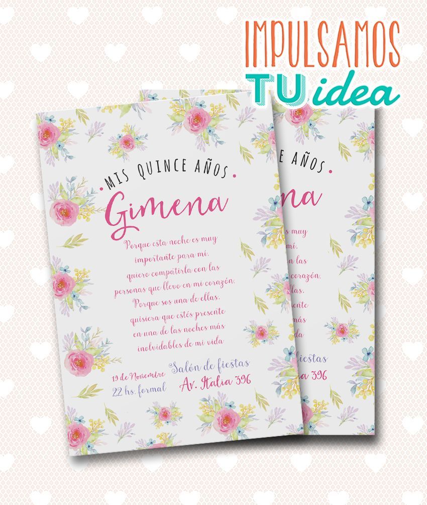 Tarjeta De 15 Invitación De 15 Para Imprimir Invitaciones Tarjeta De Cumple Tarjeta