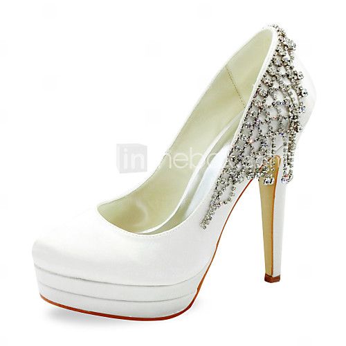 Fabulous Satin Stiletto Heel Pumps With Rhinestone Wedding Shoes More Colors USD Fabulous Satin Stiletto Heel Pumps With Rhinestone Wedding Shoes More Colors USD