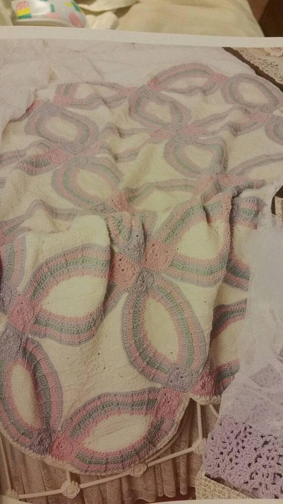 Made To Order Double Wedding Ring Afghan Throw Blanket Anniversary