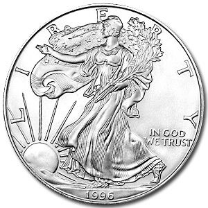 1996 Key Date Silver American Eagle BU 1 oz Coin US $1 Dollar Uncirculated Mint