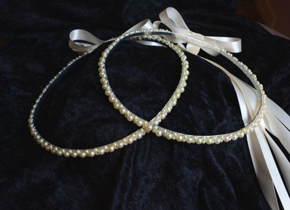 Greek Orthodox Stefana Wedding Crowns Ivory Pearl Greek Orthodox Stefana Wedding Crowns Ivory Pearl Silver Bridal