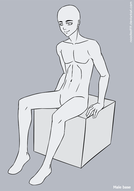 Male Base 1 F2u By Noodles919 Adopts Guy Drawing Human Base Drawing Hair Tutorial