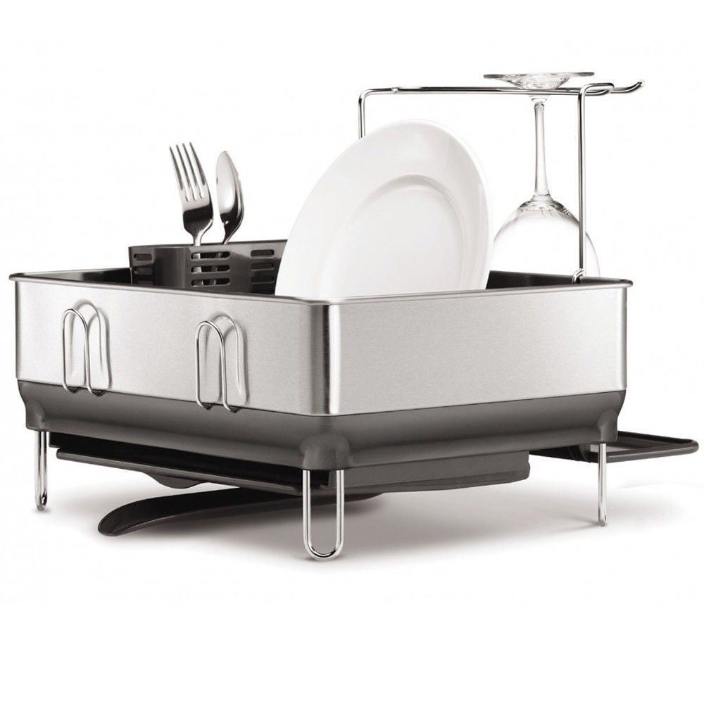 Escorredor De Louça High End Inox Simplehuman 43 X 38 33 5cm Escorredor De Louça High End Inox Simplehuman 43 X 38 33 5cm
