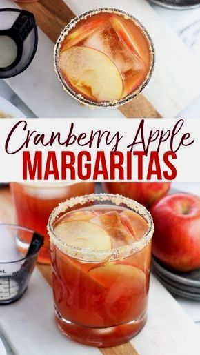 This easy cranberry apple margarita recipe is a crowd pleaser! Cranberry juice and apple cider join tequila and a splash of orange juice for a tart, extra fruity spin on a cocktail classic with a…More Fall Cocktails Recipes, Boozy Drinks, Drinks Alcohol Recipes, Yummy Drinks, Fall Recipes, Holiday Recipes, Apple Cocktails, Beverages, Fall Drinks Alcohol