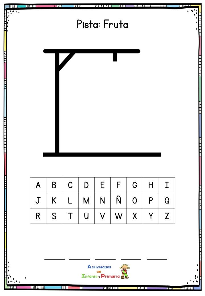 Divertido juego de lectoescritura: Jugamos al ahorcado