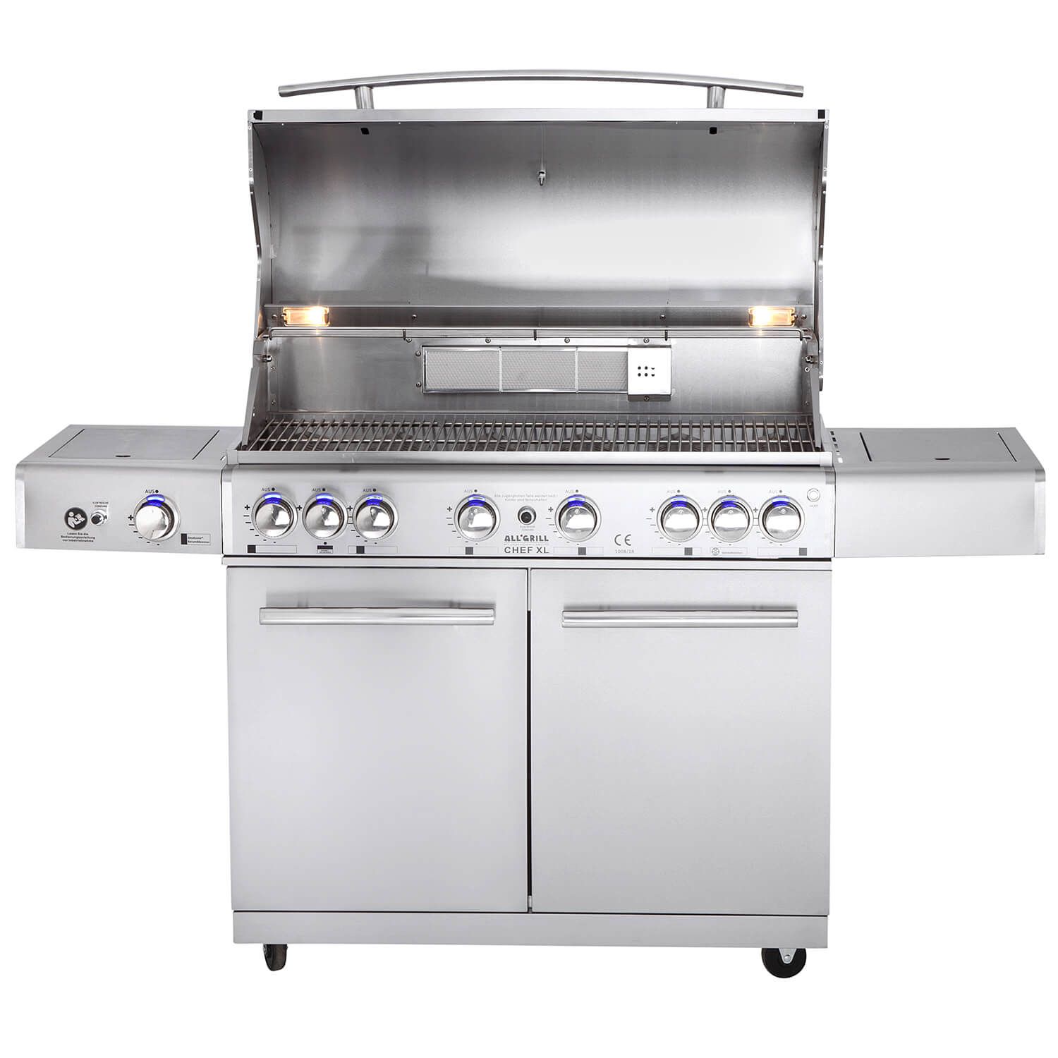 Top Line All Grill Chef Xl Mit Air System Volledelstahl Gas Grill Mit All Grill Air System Gesamtleistung 31 7 Kw Gasgrill Edelstahl Grill Grilltipps
